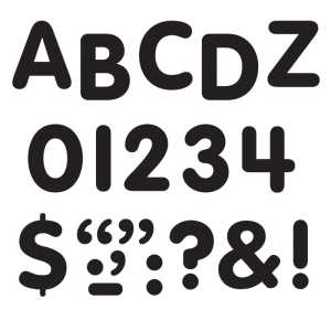 Black 1" STICK-EZE&reg; Stick-On Letters