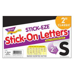 Black 2" STICK-EZE&reg; Stick-On Letters