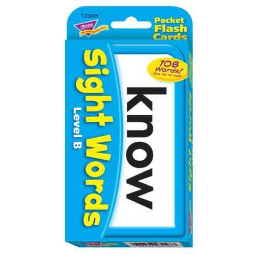 Sight Words &ndash; Level B Pocket Flash Cards