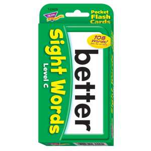 Sight Words &ndash; Level C Pocket Flash Cards