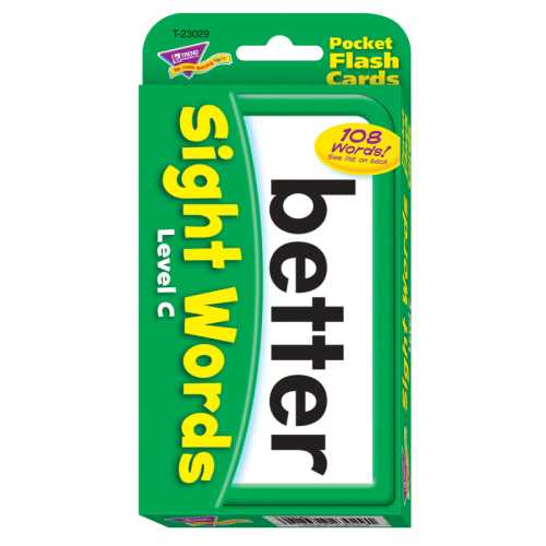 Sight Words &ndash; Level C Pocket Flash Cards