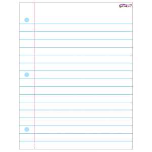 Notebook Paper Wipe-Off&reg; Chart, 17" x 22"