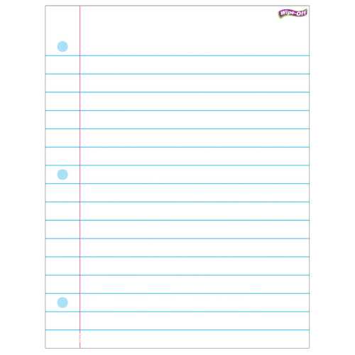 Notebook Paper Wipe-Off&reg; Chart, 17