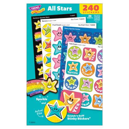 All Stars Mixed Stickers Variety Pack, Pack of 240