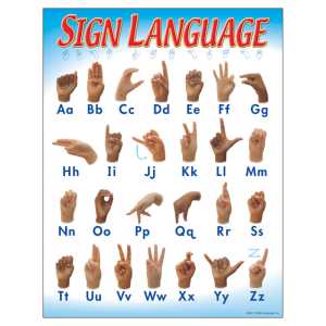 Sign Language Learning Chart, 17" x 22"