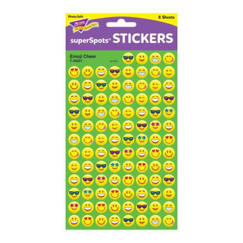 Emotion Icon Cheer superSpots&reg; Stickers, 800 ct
