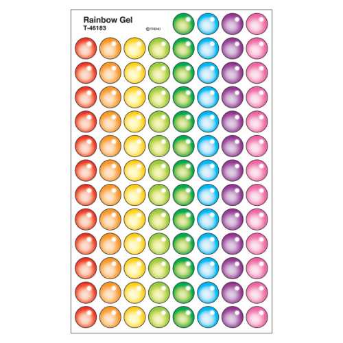 Rainbow Gel superSpots&reg; Stickers, 800 ct