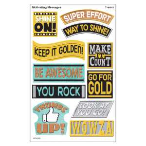 I &hearts; Metal Motivating Messages superShapes Stickers - Large, 88 Count