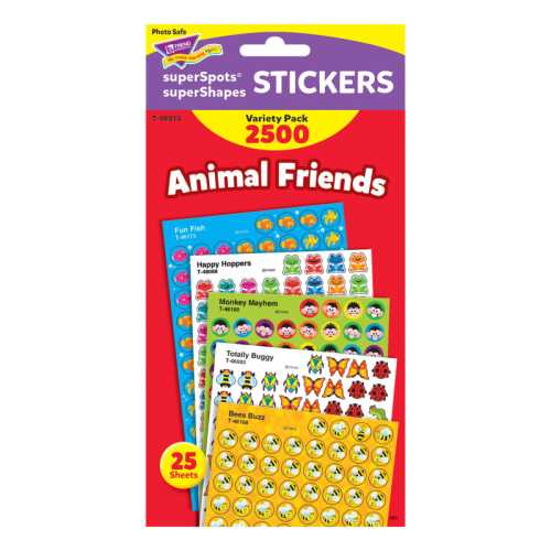 Animal Friends superSpots&reg; Stickers Variety Pack, 2500 ct