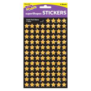 Gold Foil Stars superShapes Stickers, 400 ct