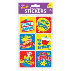 It's My Birthday Tear & Share Stickers&reg;, 30 Count