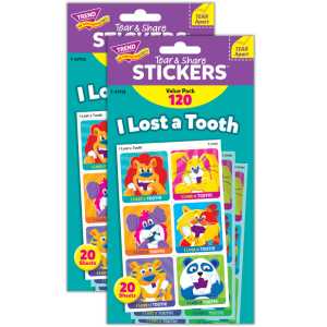 I Lost A Tooth Tear & Share Stickers&reg; Value Pack, 120 Per Pack, 2 Packs