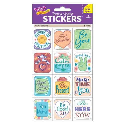 Mindful Moments Tear & Share Stickers&trade;, Pack of 60