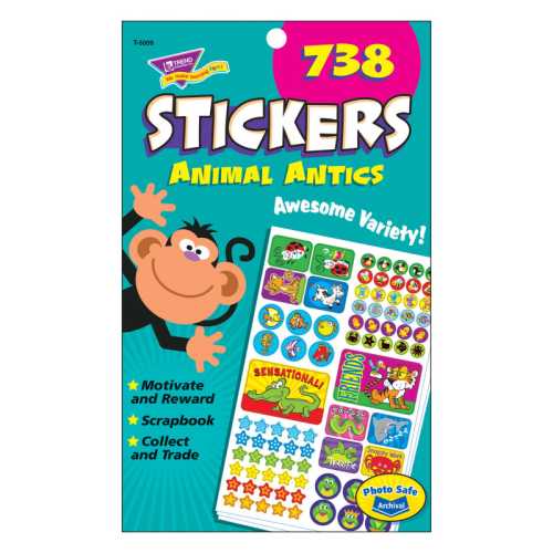 Animal Antics Sticker Pad, 738 ct