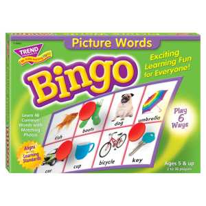 Picture Words Bingo Game