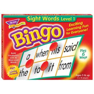 Sight Words Level 1 Bingo Game