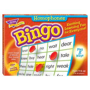 Homophones Bingo Game