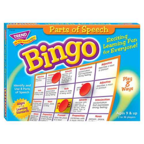 Parts of Speech Bingo Game
