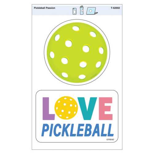 Pickleball Passion Vinyl Stickers, Pack of 2