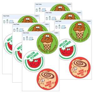 Tasty Treats Vinyl Stickers, 3 Per Pack, 6 Packs
