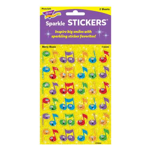 Merry Music Sparkle Stickers&reg;, 72 ct