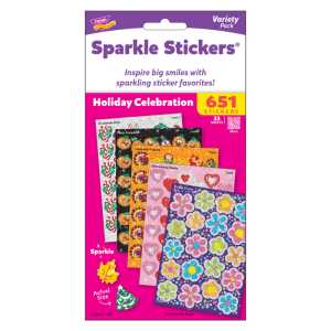 Holiday Celebration Sparkle Stickers&reg; Variety Pack, 648 ct