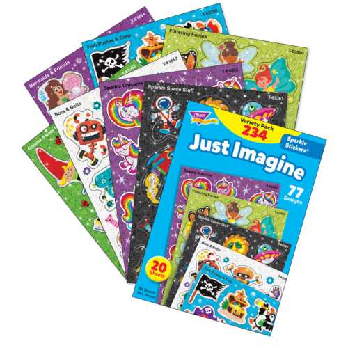 Just Imagine Sparkle Stickers&reg; Variety Pack, 234 ct