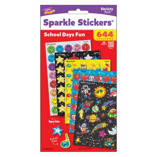 School Days Sparkle Stickers&reg; Variety Pack, 648 ct