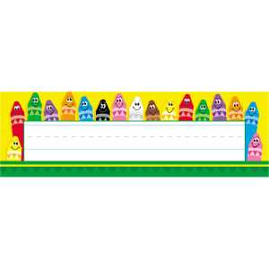 Colorful Crayons Desk Toppers&reg; Name Plates, 36 ct