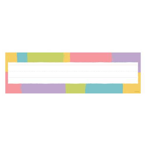 Cheerful Stripes Desk Toppers&reg; Name Plates, 36 Count