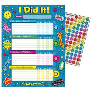 Praise Word Patches Success Charts, 25 Count