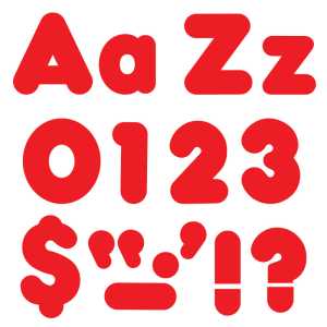 Red 4-Inch Casual Uppercase/Lowercase Combo Pack Ready Letters&reg;