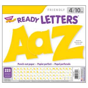 Yellow 4-Inch Friendly Uppercase/Lowercase Combo Pack (EN/SP) Ready Letters&reg;