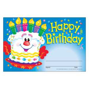 Happy Birthday Cake Recognition Awards, 30 ct