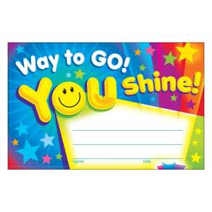 Way to Go! You Shine! Recognition Awards, 30 ct