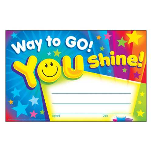 Way to Go! You Shine! Recognition Awards, 30 ct