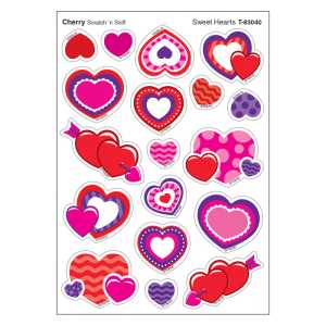 Sweet Hearts/Cherry Mixed Shapes Stinky Stickers&reg;, 72 Count