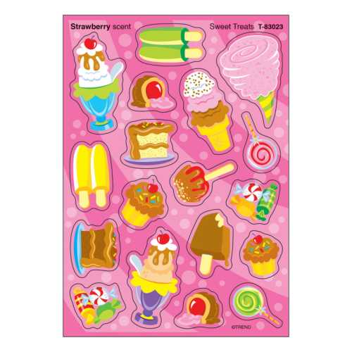 Sweet Treats/Strawberry Stinky Stickers&reg;, Mixed Shapes