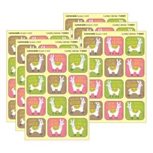 Lovely Llamas, Lemonade Scent Scratch 'n Sniff Stinky Stickers&reg;, 48 Per Pack, 6 Packs