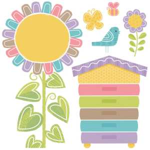 Rainbow Garden Bulletin Board Set
