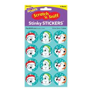 Winter Bears/PepBEARmint Stinky Stickers&reg;, 48 Count