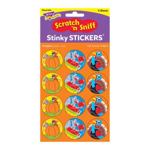 Fall Friends/Pumpkin Stinky Stickers&reg;, 48 Count