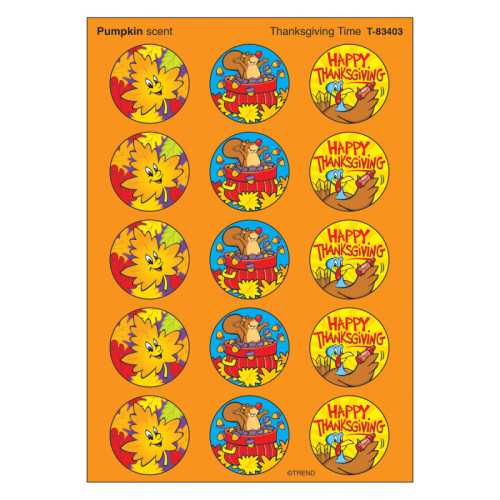 Thanksgiving Time/Pumpkin Stinky Stickers&reg;, 60 ct.