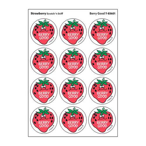 Berry Good/Strawberry Scented Stickers, Pack of 24