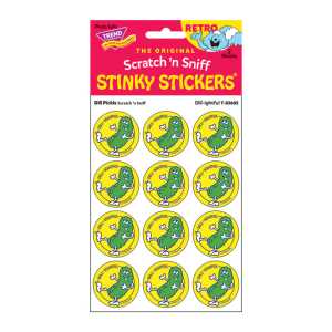 Dill-ightful/Dill Pickle Scented Stickers, Pack of 24