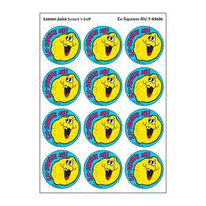 Ex-Squeeze Me!/Lemon Juice Scented Stickers, Pack of 24