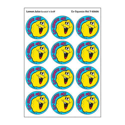 Ex-Squeeze Me!/Lemon Juice Scented Stickers, Pack of 24