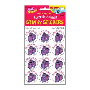 Grape Going!/Grape Jelly Scented Stickers, Pack of 24