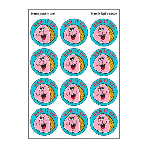 Ham It Up!/Ham Scented Stickers, Pack of 24