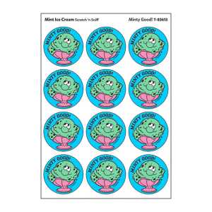 Minty Good!/Mint Ice Cream Scented Stickers, Pack of 24